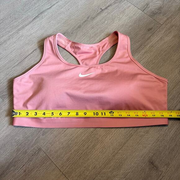 Nike Dri-FIT Plus Size Sports Bra 2X Pink Racerback Padded Swoosh Logo - Picture 8 of 9